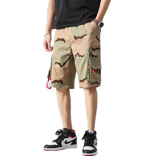 men's shorts 2021 men fashion camouflage cargo ribbon multi-pocket homme casual bermuda trousers abz326, White;black
men's shorts 2021 men fashion camouflage cargo ribbon multi-pocket homme casual bermuda trousers abz326, White;black