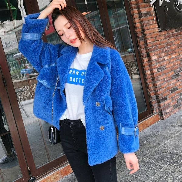 women's fur & faux coat winter real women clothes 2021 collar korean vintage sheep shearling 100% wool jacket 1906 yy1667, Black
women's fur & faux coat winter real women clothes 2021 collar korean vintage sheep shearling 100% wool jacket 1906 yy1667, Black