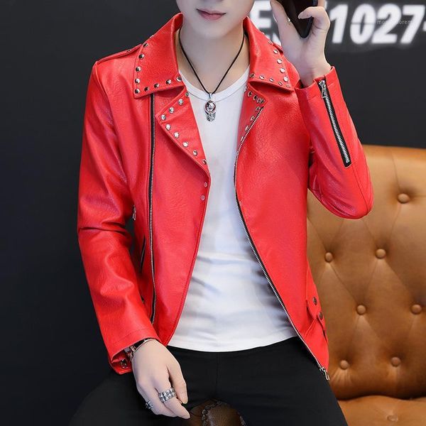 men's fur & faux men brief paragraph character nail riveting leather jacket lapel inclined zipper pu teenagers cultivate one's mor, Black
men's fur & faux men brief paragraph character nail riveting leather jacket lapel inclined zipper pu teenagers cultivate one's mor, Black