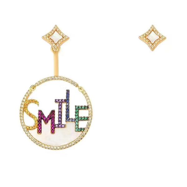 dangle & chandelier sljely real 925 sterling silver multicolor letter smile mother shell asymmetric earrings fashion jewelry for women
dangle & chandelier sljely real 925 sterling silver multicolor letter smile mother shell asymmetric earrings fashion jewelry for women
