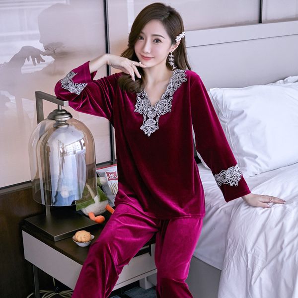 2021 new sets of golden veet pajamas vintage winter thicken female sleepwear with income v-neck solid nightwear ladies nh7z, White
2021 new sets of golden veet pajamas vintage winter thicken female sleepwear with income v-neck solid nightwear ladies nh7z, White