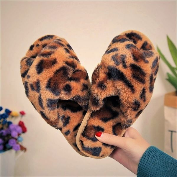 2021 winter women's home slippers animals women's slippers with fur natural fur warm shoes flats home soft indoor slippers x1020, Black