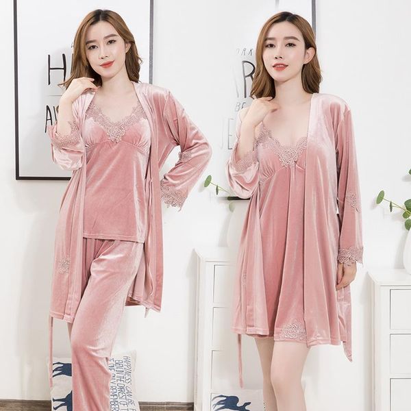 women's sleepwear pajamas for women bathrobe golden velvet set comfortable and warm autumn winter homewear robe sets pijamas, Black;red
women's sleepwear pajamas for women bathrobe golden velvet set comfortable and warm autumn winter homewear robe sets pijamas, Black;red