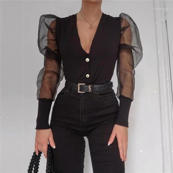 women's blouses & shirts autumn long puff sleeve blouse women sheer mesh v neck short fashion baggy gothic female blusas1, White
women's blouses & shirts autumn long puff sleeve blouse women sheer mesh v neck short fashion baggy gothic female blusas1, White