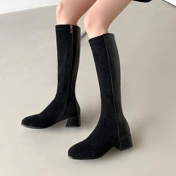 knee high boots women new zipper comfortable square toe winter shoes women warm plush med heel boots plus size 31-431, Black
knee high boots women new zipper comfortable square toe winter shoes women warm plush med heel boots plus size 31-431, Black