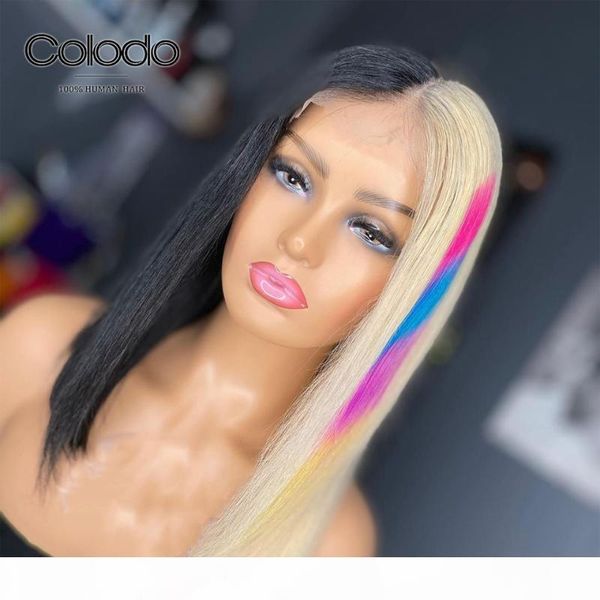 colodo 12-16 inch bob wig rainbow half black half blonde human hair wigs brazilian remy ombre lace front wig for black women, Black;brown
colodo 12-16 inch bob wig rainbow half black half blonde human hair wigs brazilian remy ombre lace front wig for black women, Black;brown