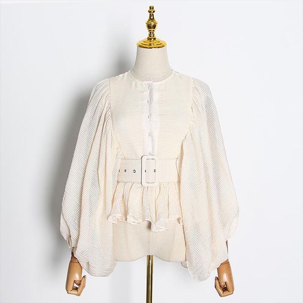 2020 holiday vocation o neck long sleeve solid women blouse with sash drop shipping, White
2020 holiday vocation o neck long sleeve solid women blouse with sash drop shipping, White