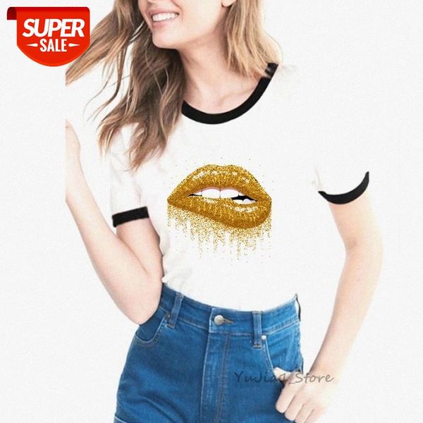 Summer Tops Tees Sexy golden Lips printed shirt women vogue t shirt female white t-shirt hipster streetwear funny tshirt #Zl5M
Summer Tops Tees Sexy golden Lips printed shirt women vogue t shirt female white t-shirt hipster streetwear funny tshirt #Zl5M