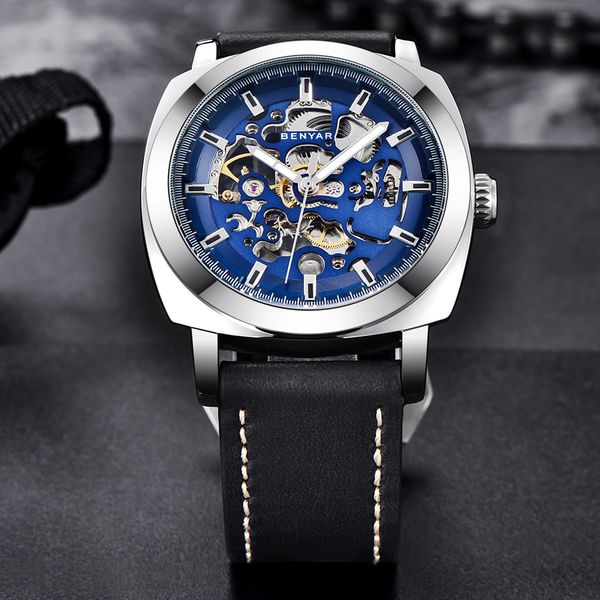 2020 benyar mens watches set reloj hombre brand automatic mechanical waterproof leather sport watch men relogio masculino, Slivery;brown
2020 benyar mens watches set reloj hombre brand automatic mechanical waterproof leather sport watch men relogio masculino, Slivery;brown