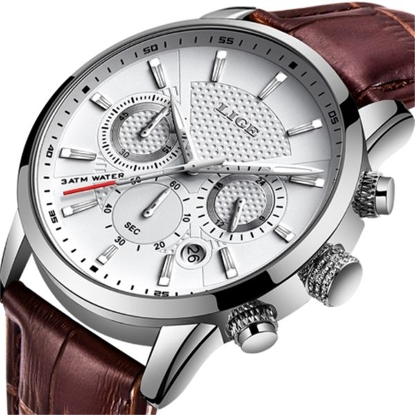 2021 new mens watches lige brand leather chronograph waterproof sport automatic date quartz watch for men relogio masculino, Slivery;brown
2021 new mens watches lige brand leather chronograph waterproof sport automatic date quartz watch for men relogio masculino, Slivery;brown