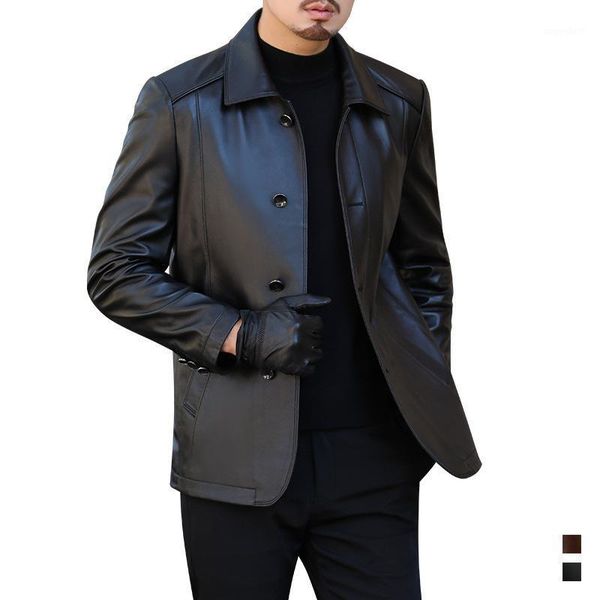 winter men's leather coat thickened sheepskin coat medium length casual lapel windbreaker men's fat1, Black
winter men's leather coat thickened sheepskin coat medium length casual lapel windbreaker men's fat1, Black