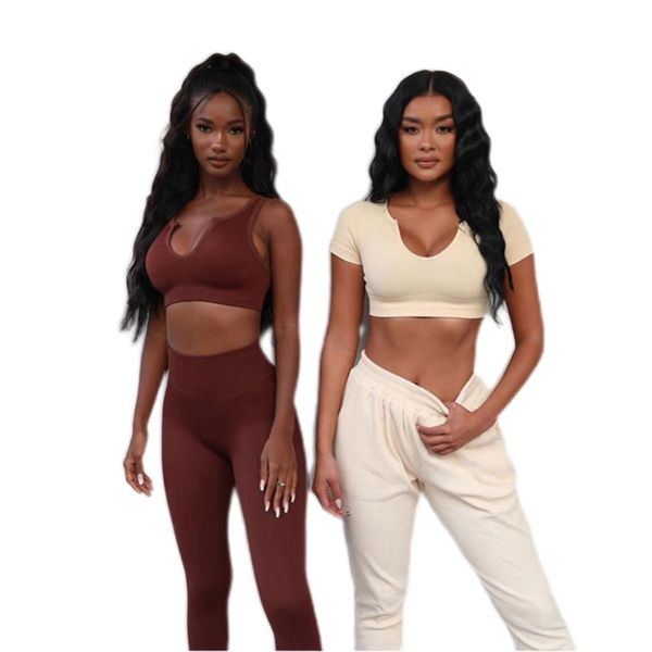 women's tracksuits yoga outfit fashion sportswear no steel ring bra fitness skin-friendly v-neck self-cultivation clothing for summer s, Gray
women's tracksuits yoga outfit fashion sportswear no steel ring bra fitness skin-friendly v-neck self-cultivation clothing for summer s, Gray