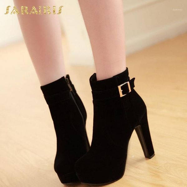 sarairis 2020 new arrivals large size 43 super high heels ankle boots woman shoes platform zip up spring autumn boots ladies1, Black
sarairis 2020 new arrivals large size 43 super high heels ankle boots woman shoes platform zip up spring autumn boots ladies1, Black