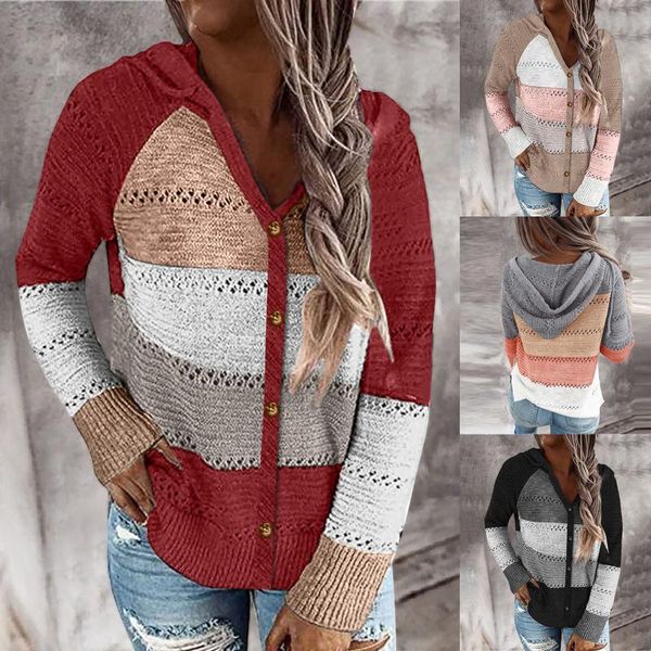 fashion 2021 women striped color block long sleeve knitted cardigan hooded sweater coat brand new and materials#35, White
fashion 2021 women striped color block long sleeve knitted cardigan hooded sweater coat brand new and materials#35, White