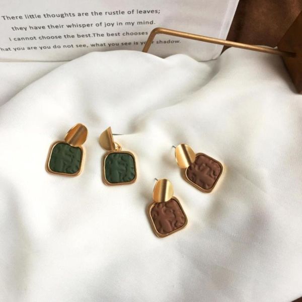8seasons fashion women stud earrings gold color metal green/coffee round square girls party club jewelry gift 36mm x 20mm, 1pair, Golden;silver
8seasons fashion women stud earrings gold color metal green/coffee round square girls party club jewelry gift 36mm x 20mm, 1pair, Golden;silver