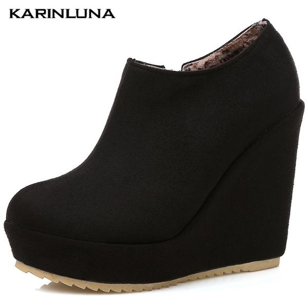 boots karin large sizes 43 high heels autumn suede platform wedges woman shoes elegant office lady booties, Black
boots karin large sizes 43 high heels autumn suede platform wedges woman shoes elegant office lady booties, Black