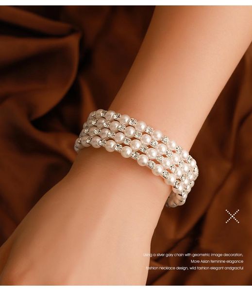 bangle fashion elasticity beaded bracelet pearl rhinestones multilayer charm wide cuff bracelets bangles for women wedding jewelry, Black
bangle fashion elasticity beaded bracelet pearl rhinestones multilayer charm wide cuff bracelets bangles for women wedding jewelry, Black