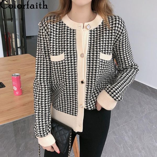 colorfaith 2021 autumn winter women's knitwear knitted button cardigans plaid oversize elegant checkered lady sweaters swc8232, White
colorfaith 2021 autumn winter women's knitwear knitted button cardigans plaid oversize elegant checkered lady sweaters swc8232, White