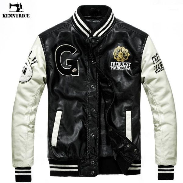 kenntrice baseball leather jacket men black white college varsity jacket jaqueta couro mens pu leather autumn winter coat1
kenntrice baseball leather jacket men black white college varsity jacket jaqueta couro mens pu leather autumn winter coat1