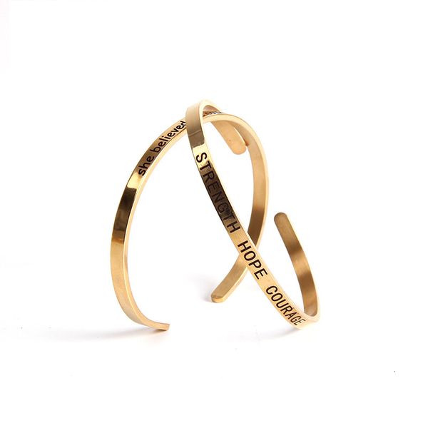 lovers bangle special stainless steel wording gold plated cuff bracelet for women men, White
lovers bangle special stainless steel wording gold plated cuff bracelet for women men, White