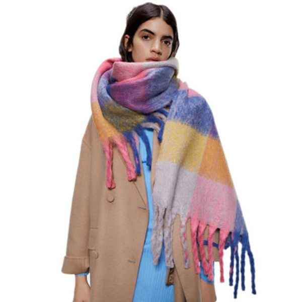 cashmere women blanket scarf plaid soft winter thick warm shawls brand poncho colorful manteau femme hiver, Blue;gray
cashmere women blanket scarf plaid soft winter thick warm shawls brand poncho colorful manteau femme hiver, Blue;gray