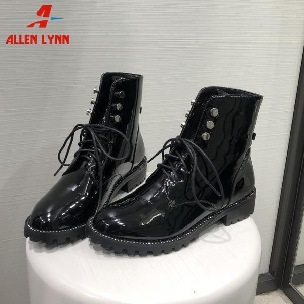 boots allen female 2021 chunky heels cool shoes woman lace up metal decoration women genuine leather ankle boots1, Black
boots allen female 2021 chunky heels cool shoes woman lace up metal decoration women genuine leather ankle boots1, Black