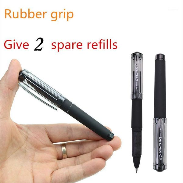 black matte short gel pen give 2 refills rubber grip non slip anti fatigue easy to carry pens1
black matte short gel pen give 2 refills rubber grip non slip anti fatigue easy to carry pens1