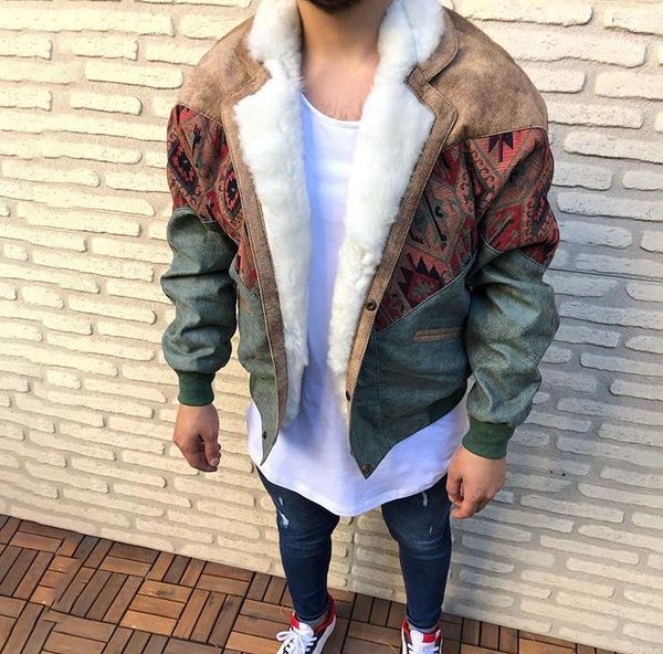 jacket woolen suit collar panelled thick warm biker coats loose fashion casual male clothing autumn winter new, Black;brown
jacket woolen suit collar panelled thick warm biker coats loose fashion casual male clothing autumn winter new, Black;brown