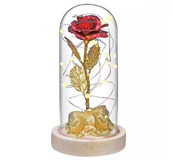 led light strip, rose lamp holder, night light, 24k gold leaf flowers on the glass dome on the wooden base with rose petals
led light strip, rose lamp holder, night light, 24k gold leaf flowers on the glass dome on the wooden base with rose petals
