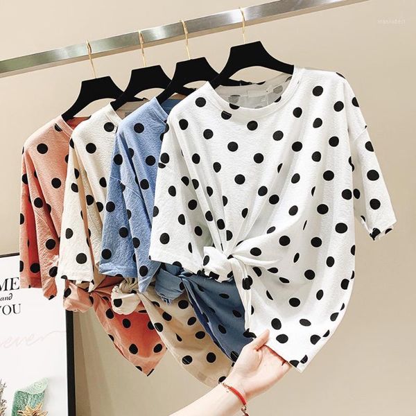 2020 summer oversize t-shirt women cotton polka dot printed female clothes aesthetic graphic tee harajuku streetwear casual1, White
2020 summer oversize t-shirt women cotton polka dot printed female clothes aesthetic graphic tee harajuku streetwear casual1, White