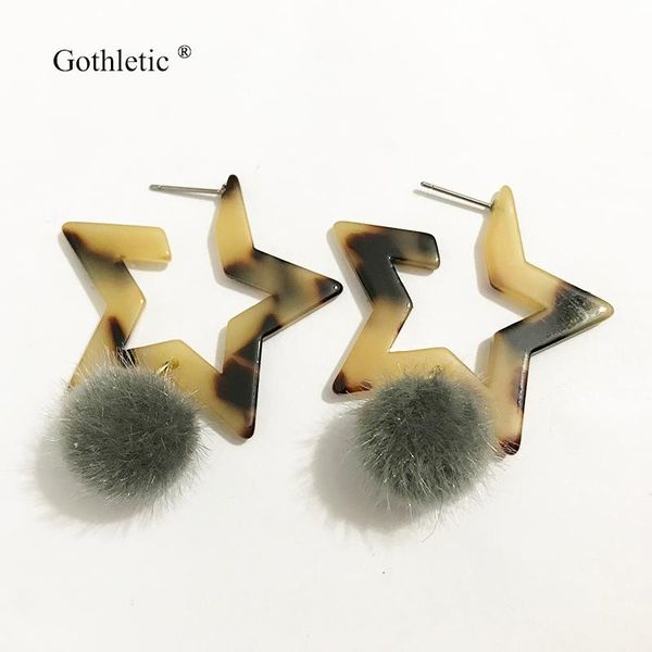 hoop & huggie gothletic 45mm tortoiseshell star acetate with pom earrings women brincos fashion resin jewelry 2021, Golden;silver
hoop & huggie gothletic 45mm tortoiseshell star acetate with pom earrings women brincos fashion resin jewelry 2021, Golden;silver