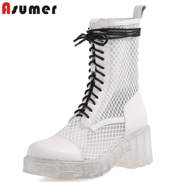 asumer 2020 genuine leather shoes women ankle boots round toe lace up fashion summer casual shoes ladies mesh boots, Black
asumer 2020 genuine leather shoes women ankle boots round toe lace up fashion summer casual shoes ladies mesh boots, Black