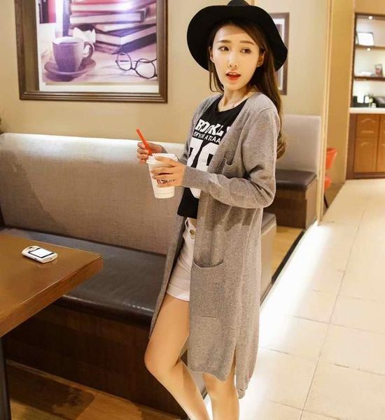 wholesale- 2016 spring sales fashion cashmere long cardigan women v-neck new design genuine goods, White;black
wholesale- 2016 spring sales fashion cashmere long cardigan women v-neck new design genuine goods, White;black