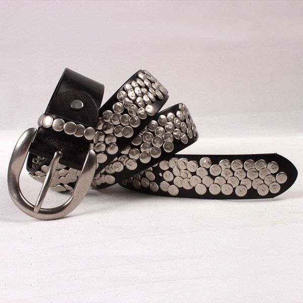 parkes hip hop men's and women's rivet head pin buckle neutral leather belt, Black;brown
parkes hip hop men's and women's rivet head pin buckle neutral leather belt, Black;brown
