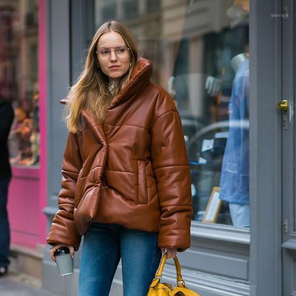 stand collar pu leather parkas women fashion solid high imitation leather coats women elegant thick cotton jackets female ladies1, Black
stand collar pu leather parkas women fashion solid high imitation leather coats women elegant thick cotton jackets female ladies1, Black