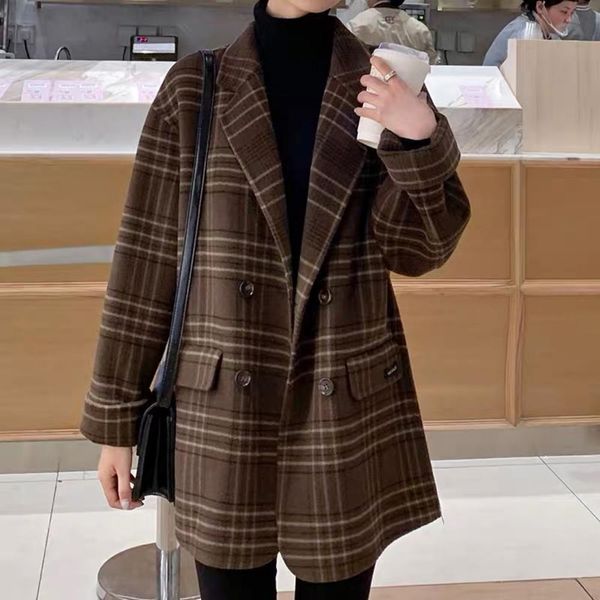 loose casual womens bagged out the single checkered button pea athletic jackets turn right down neck check jacket outerwear shackets jy0w, Black
loose casual womens bagged out the single checkered button pea athletic jackets turn right down neck check jacket outerwear shackets jy0w, Black