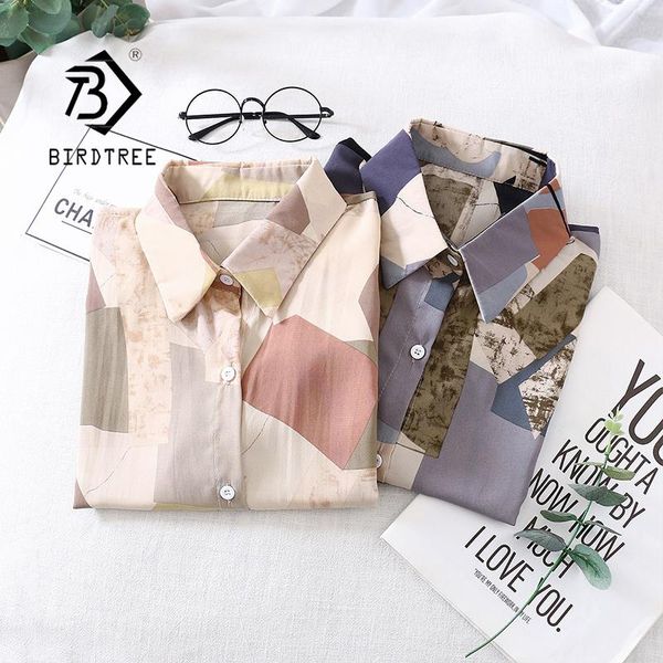 women's blouses & shirts summer arrival women block color print chiffon blouse long sleeve casual shirt chic feminina blusa t04509f, White
women's blouses & shirts summer arrival women block color print chiffon blouse long sleeve casual shirt chic feminina blusa t04509f, White