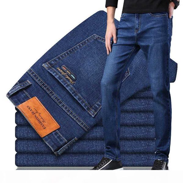 spring autumn and winter new men's slim business jeans fashion casual blue black denim trousers male brand pants
spring autumn and winter new men's slim business jeans fashion casual blue black denim trousers male brand pants