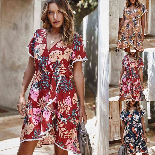 casual dresses dign fashion women's printed ruffle dresses spring / summer 2022 short skirt, Black;gray
casual dresses dign fashion women's printed ruffle dresses spring / summer 2022 short skirt, Black;gray