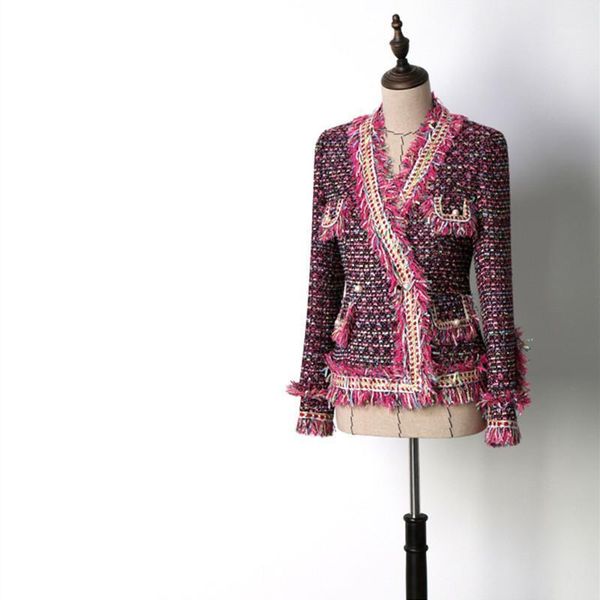 women's suits & blazers handmade 2021 runway designer luxury fashion blazer for women v collar famille rose weaving tassel short coat1, White;black
women's suits & blazers handmade 2021 runway designer luxury fashion blazer for women v collar famille rose weaving tassel short coat1, White;black
