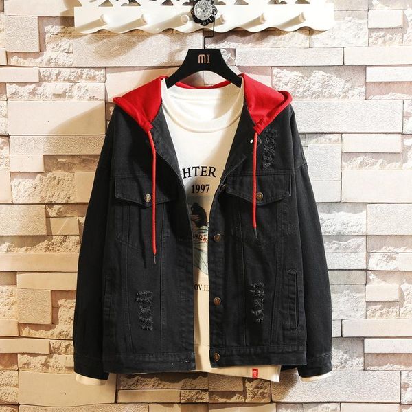 2019 casual jean jacket slim mens denim hoody jacket bomber men cowboy mens jean chaqueta hombre1, Black;brown
2019 casual jean jacket slim mens denim hoody jacket bomber men cowboy mens jean chaqueta hombre1, Black;brown