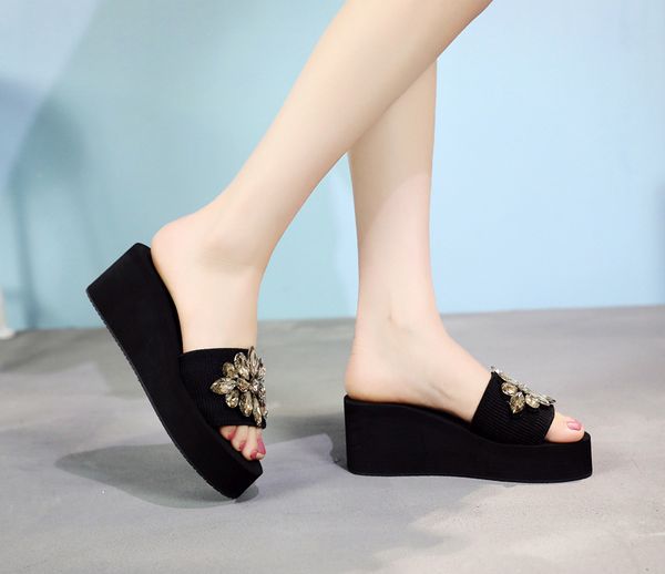 women slippers summer crystal wedges flip flops woman casual shoes 2019 black gold female beach slippers
women slippers summer crystal wedges flip flops woman casual shoes 2019 black gold female beach slippers