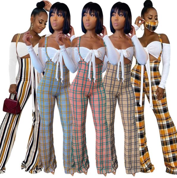 women 2 piece outfits designer off shoulder wrapped chest bow plaid printed high waist jumpsuit ladies casual t shirt trousers suits, White
women 2 piece outfits designer off shoulder wrapped chest bow plaid printed high waist jumpsuit ladies casual t shirt trousers suits, White