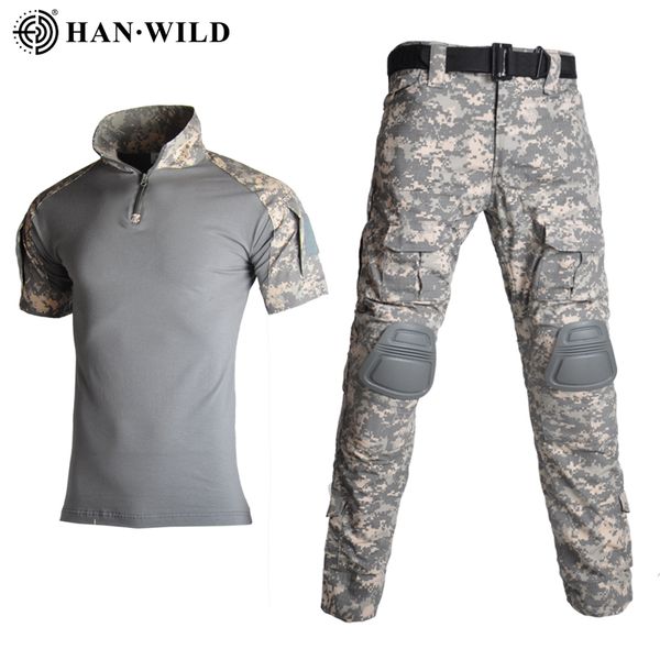tactical shirt military clothes uniform suits camouflage t-shirt hunting shirts military combat shirt + cargo pants knee pads q1201, Black;brown
tactical shirt military clothes uniform suits camouflage t-shirt hunting shirts military combat shirt + cargo pants knee pads q1201, Black;brown