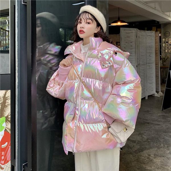 women's down & parkas women winter fashion bright surface thick hooded coats oversized padded warm cotton jackets loose bubble female, Black
women's down & parkas women winter fashion bright surface thick hooded coats oversized padded warm cotton jackets loose bubble female, Black