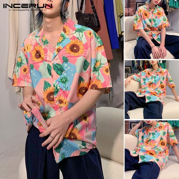 men's casual shirts men summer printed fashion sunflower floral camisa short sleeve lapel blouse hawaiian vocation shirt s-5xl incerun1, White;black
men's casual shirts men summer printed fashion sunflower floral camisa short sleeve lapel blouse hawaiian vocation shirt s-5xl incerun1, White;black