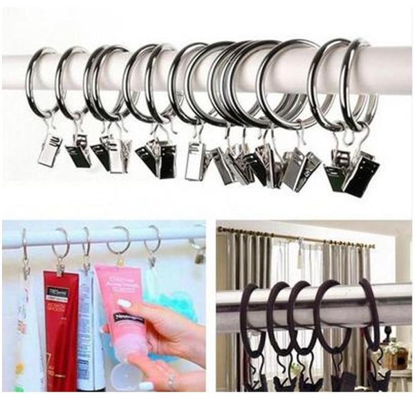 10 pcs/set durable circle shaped curtain rings with clips shower bath hooks silver color metal curtai jllovc
10 pcs/set durable circle shaped curtain rings with clips shower bath hooks silver color metal curtai jllovc