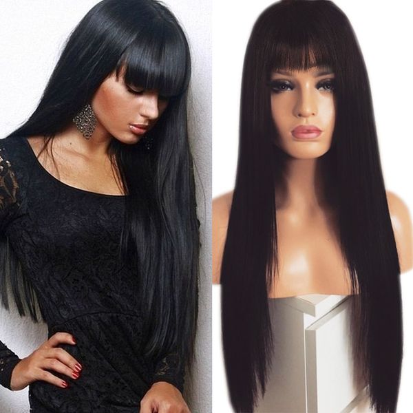 charisma black wig long straight hair lace wigs glueless high temperature synthetic lace front wig with bangs for black women, Black;brown
charisma black wig long straight hair lace wigs glueless high temperature synthetic lace front wig with bangs for black women, Black;brown