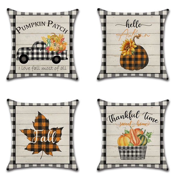 thanksgiving day pumpkin truck harvest decor cushion cover for sofa hello autumn farm maple leaf printed wreath pillow covers
thanksgiving day pumpkin truck harvest decor cushion cover for sofa hello autumn farm maple leaf printed wreath pillow covers