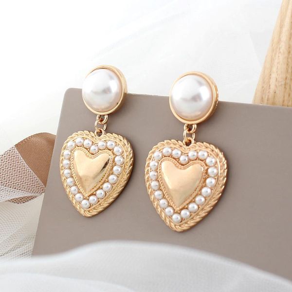 2020 summer gold color love heart drop earrings for women korean style pearl beads dangle earrings fashion wedding gift jewelry, Silver
2020 summer gold color love heart drop earrings for women korean style pearl beads dangle earrings fashion wedding gift jewelry, Silver